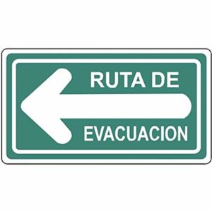Compra 8211 Ruta De Evacuacion Izquierda De La Pagina De Seguridad Industrial